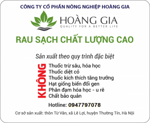 Quy trình sản xuất của Nông Nghiệp Hoàng Gia